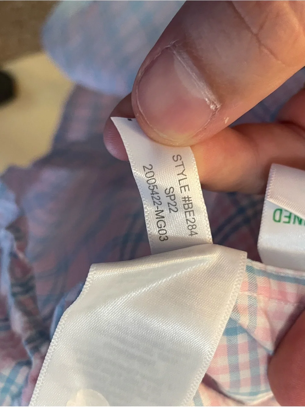 J. Crew Men's Pink and Light Blue Plaid Button-Down Shirt